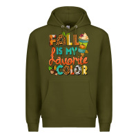 Army Green Fall is my favorite color Premium Hoodie - NancyCooperArtShop