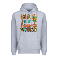 Heather Grey Fall is my favorite color Premium Hoodie - NancyCooperArtShop