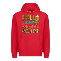 Red Fall is my favorite color Premium Hoodie - NancyCooperArtShop