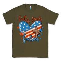 Army Green faith family freedom Classic Tee - MaliasSmallBusiness