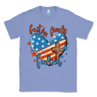 Colony Blue faith family freedom Classic Tee - MaliasSmallBusiness
