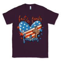 Plum faith family freedom Classic Tee - MaliasSmallBusiness