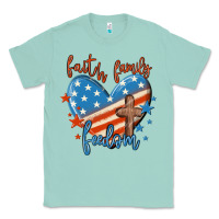 Seafoam faith family freedom Classic Tee - MaliasSmallBusiness