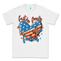 White faith family freedom Classic Tee - MaliasSmallBusiness