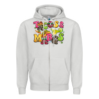 Dove Grey tacos and margaritas Zipper Hoodie - LillyAllenDesigns