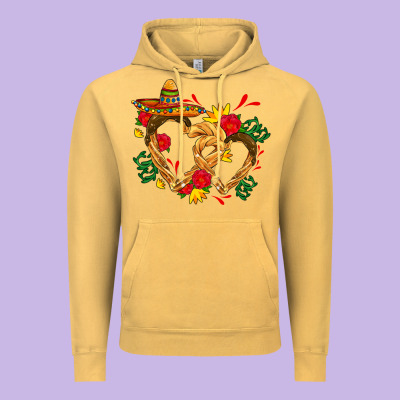 Churros With Love And Sombrero Vintage Hoodie Designed By Adodesignshop