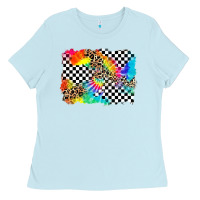 Race Leopard Tie Dye Background Ladies Tee | Teevron