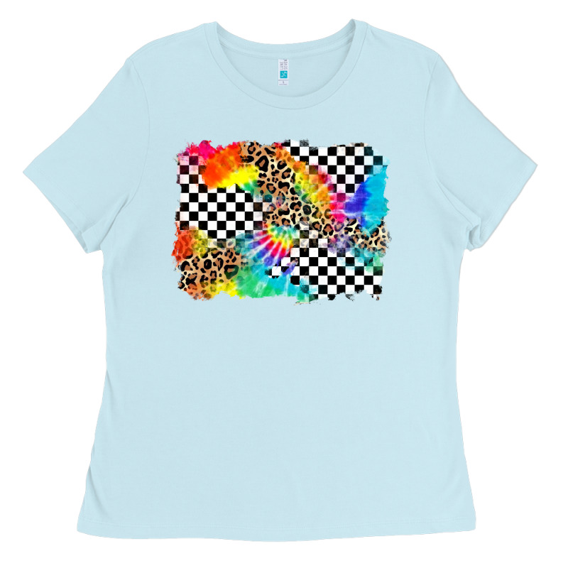 Race Leopard Tie Dye Background Ladies Tee by Zillion Design Studio | Teevron