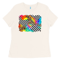 Bone race leopard tie dye background Ladies Tee - Zillion Design Studio
