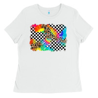 White race leopard tie dye background Ladies Tee - Zillion Design Studio
