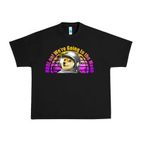 Black doge coin hodl on we're going to the moon retro sunset Urban Heavy Tee - Jasminsmagicworld