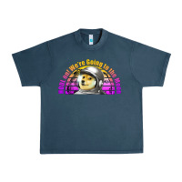 Midnight Navy doge coin hodl on we're going to the moon retro sunset Urban Heavy Tee - Jasminsmagicworld