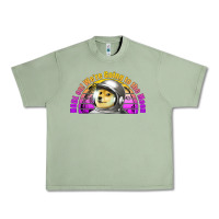 Doge Coin Hodl On We're Going To The Moon Retro Sunset Urban Heavy Tee | Teevron