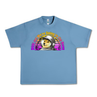 Pebble Blue doge coin hodl on we're going to the moon retro sunset Urban Heavy Tee - Jasminsmagicworld