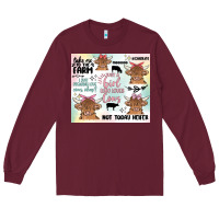 Burgundy cow farm life Long Sleeve Tee - MaliasSmallBusiness