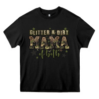 Black glitter and dirt mama of both Heavy Core Tee - Zillion Design Studio