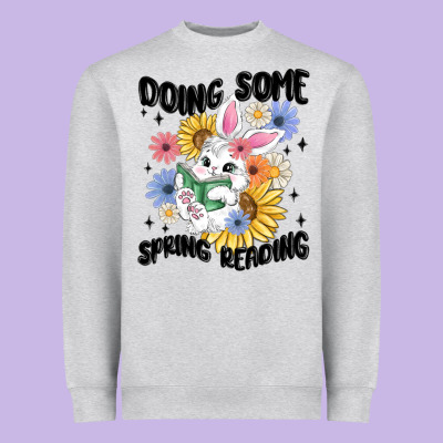 Doing Some Spring Reading Heavyweight Sweatshirt Designed By Maliassmallbusiness