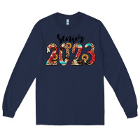 Navy senior 2023 western Long Sleeve Tee - JahusDesignShop