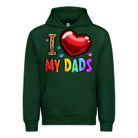 Forest Green i love my dads Urban Hoodie - OliviaCreatesArt