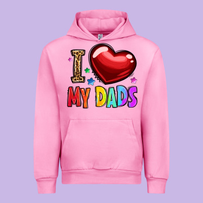 I Love My Dads Urban Hoodie Designed By Oliviacreatesart