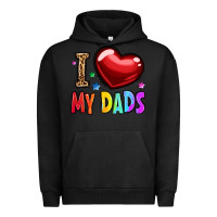 Pigment Black i love my dads Urban Hoodie - OliviaCreatesArt