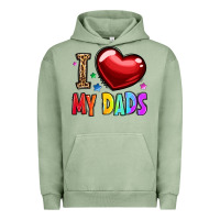 Pigment Oil Green i love my dads Urban Hoodie - OliviaCreatesArt
