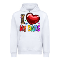 White i love my dads Urban Hoodie - OliviaCreatesArt