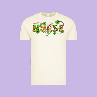 St Patricks Day Nurse Vintage Tee Designed By Barkaloodesign