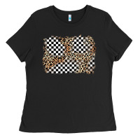 Black race leopard background Ladies Tee - Zillion Design Studio