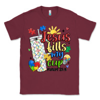 Burgundy autism jesus fills my cup Classic Tee - MaliasSmallBusiness