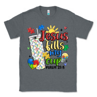 Charcoal Heather autism jesus fills my cup Classic Tee - MaliasSmallBusiness