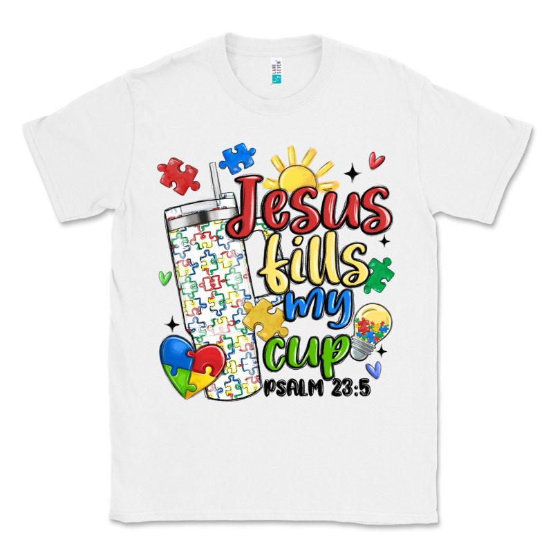 Autism Jesus Fills My Cup Classic Tee by MaliasSmallBusiness | Teevron