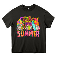 Asphalt hello summer gnomes Heavy Core Tee - Zillion Design Studio