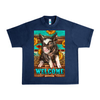 Navy western pig garden Urban Heavy Tee - LillyAllenDesigns
