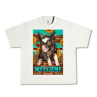 Pistachio western pig garden Urban Heavy Tee - LillyAllenDesigns