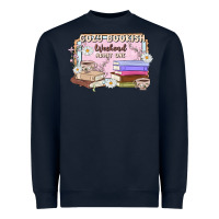 Navy cozy bookish weekend ticket Heavyweight Sweatshirt - MaliasSmallBusiness