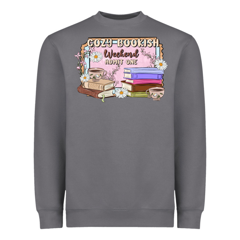 Cozy Bookish Weekend Ticket Heavyweight Sweatshirt by MaliasSmallBusiness | Teevron