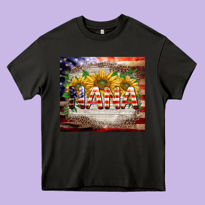 Patriotic Nana Heavy Core Tee Designed By Barkaloodesign