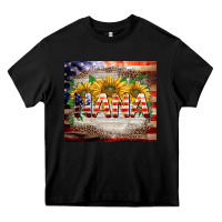 Black patriotic nana Heavy Core Tee - BarkalooDesign