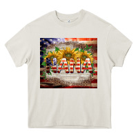 Cream patriotic nana Heavy Core Tee - BarkalooDesign