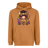 Meerkat mardi gras teacher caucasian messy bun Heavyweight Hoodie - texasbilliewilder