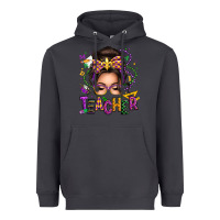 Smoke mardi gras teacher caucasian messy bun Heavyweight Hoodie - texasbilliewilder