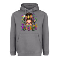 Storm mardi gras teacher caucasian messy bun Heavyweight Hoodie - texasbilliewilder