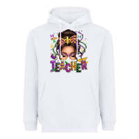 White mardi gras teacher caucasian messy bun Heavyweight Hoodie - texasbilliewilder