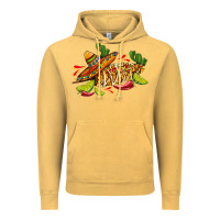 Vintage Mustard mexican elote corn sombrero lime and  cactus Vintage Hoodie - AdoDesignShop