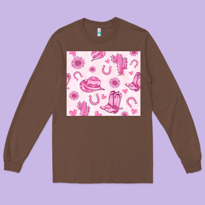 Cowgirl Valentine's Day Long Sleeve Tee Designed By Maliassmallbusiness