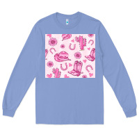 Colony Blue cowgirl valentine's day Long Sleeve Tee - MaliasSmallBusiness