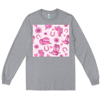 Heather Grey cowgirl valentine's day Long Sleeve Tee - MaliasSmallBusiness