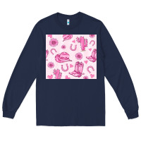 Navy cowgirl valentine's day Long Sleeve Tee - MaliasSmallBusiness