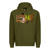 Army Green Home girl Fall afro girl Premium Hoodie - NancyCooperArtShop